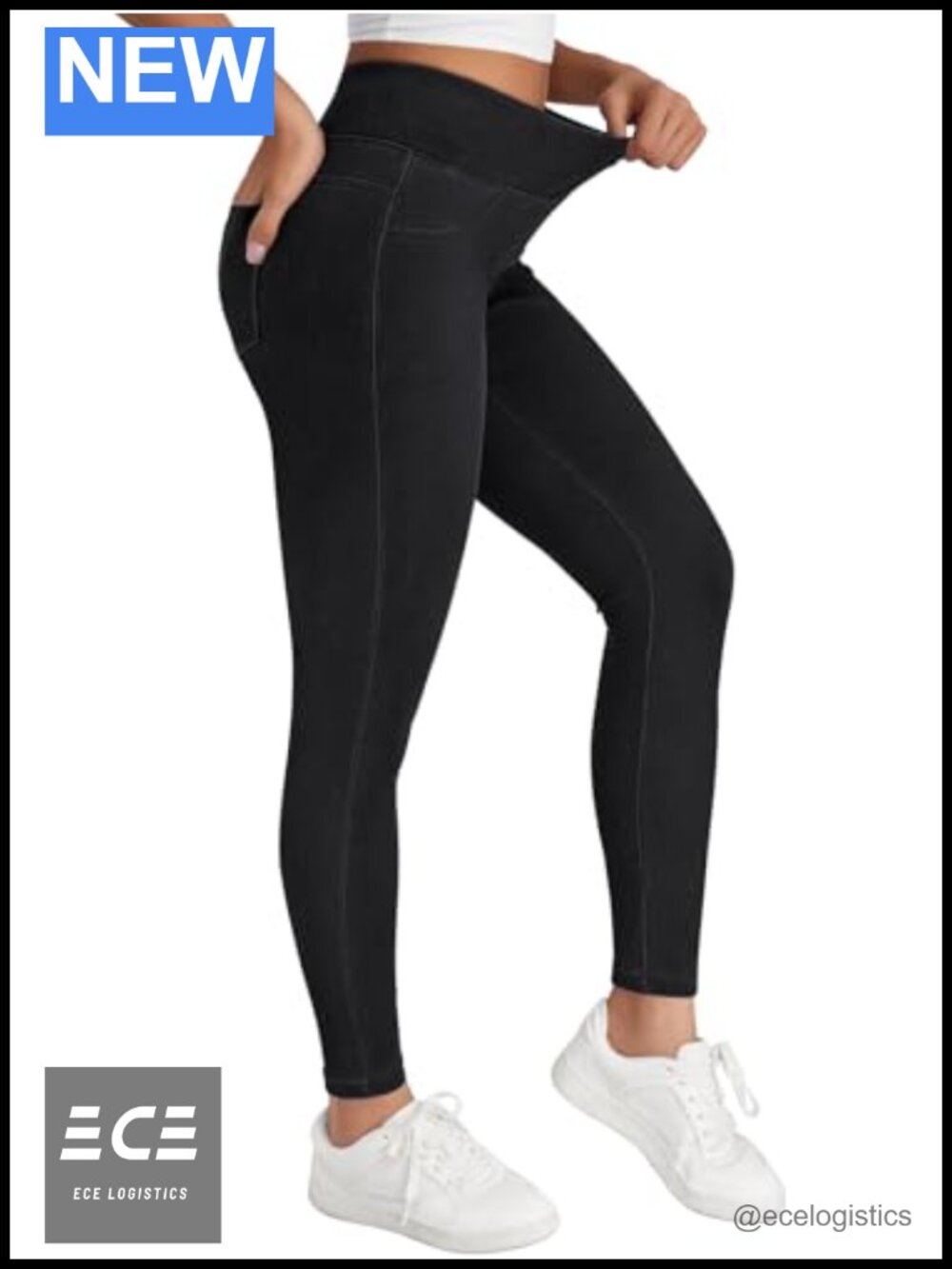 High Waisted Skinny Tummy Control Stretch Denim Jeggings Pull On Skinny Jeans
